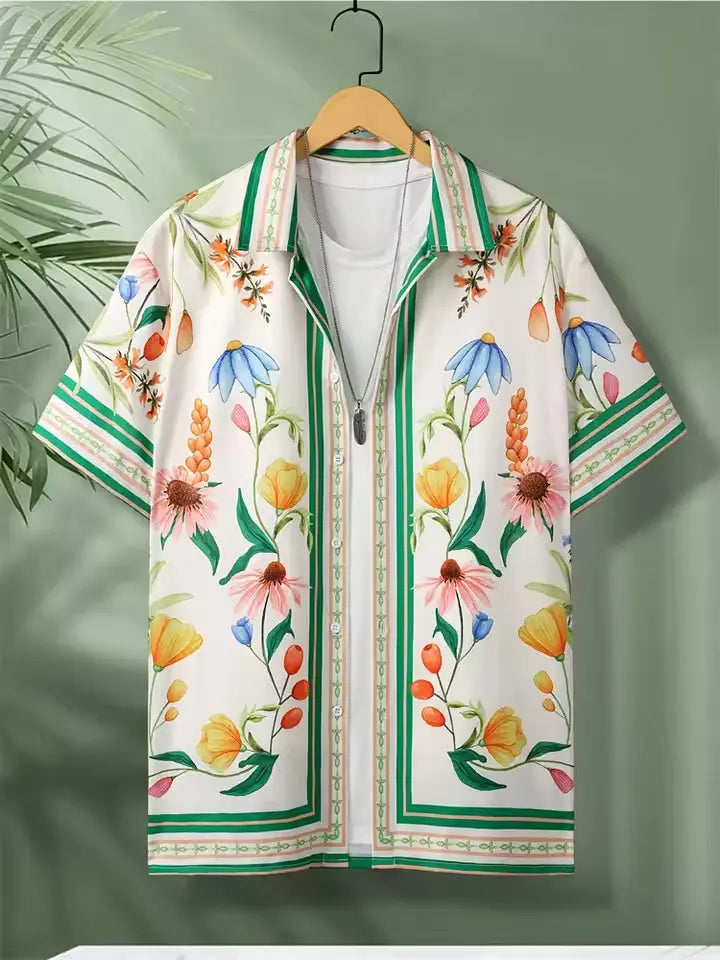 Desenli Erkek Yazlık Gömlek - Decostal